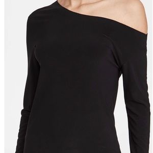Norma Kamala long sleeve drop shoulder black top s/36